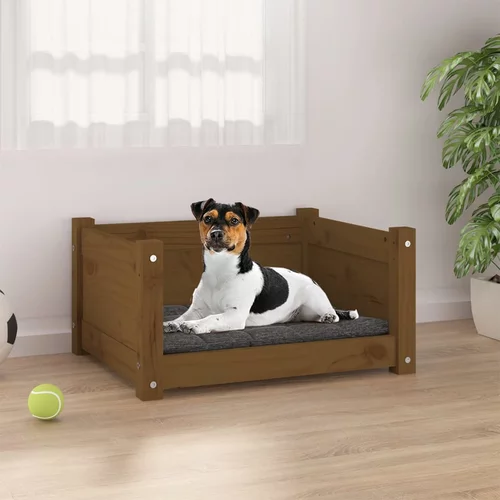  krevet za pse boja meda 75,5x55,5x28 cm od masivne borovine