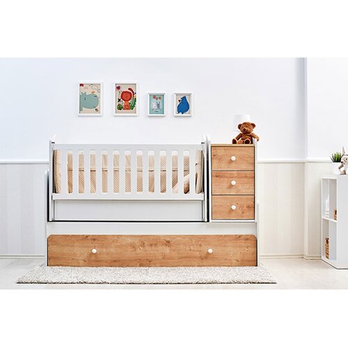 Nova 5 u 1 krevetac za bebe BEŽ-BELI Slike