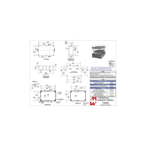 Hammond Electronics 1554 PC CL Univerzalno kući&amp;scaron;te Polikarbonat Siva 1 ST Slike