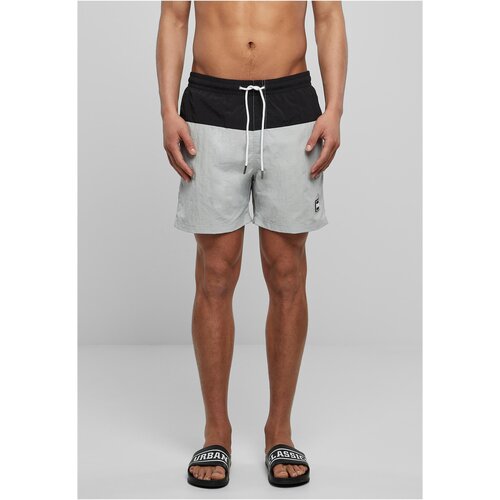 Urban Classics Men&amp;#039;s Block Swimsuit Light Asphalt/Black Slike