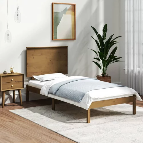  za krevet od masivne borovine boja meda 100 x 200 cm