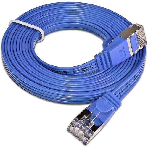 Slim Wirewin PKW-STP-SLIM-KAT6 3.0 BL RJ45 omrežni kabel, Patch kabel cat 6 U/FTP 3.00 m modra plo&amp;scaron;čati 1 kos, (20437565) Slike