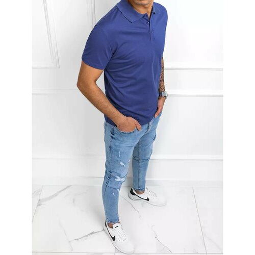 DStreet Men's blue polo shirt PX0510 Cene
