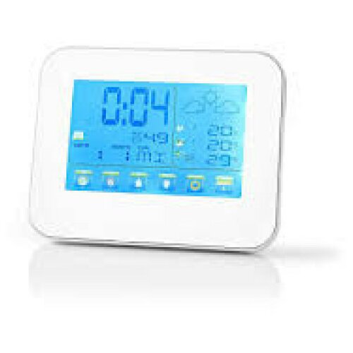 Nedis wireless weather station indoor & outdoor colour lcd display alarm clock WEST401WT Slike