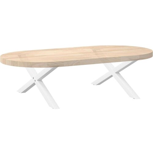  Noge za stolić u obliku slova X 2 kom bijele 70x(30-31) cm Slike