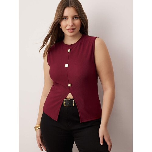Trendyol Ženska bluza Tbbss25Af00121, Bordo Cene