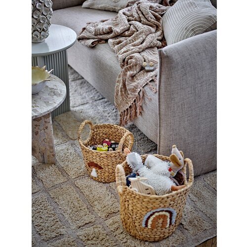 Bloomingville Mini Otro&amp;scaron;ke &amp;scaron;katle za shranjevanje v kompletu 2 ks iz vodne hijacinte v naravni barvi &amp;oslash; 32x32 cm Agnes &amp;ndash; Slike