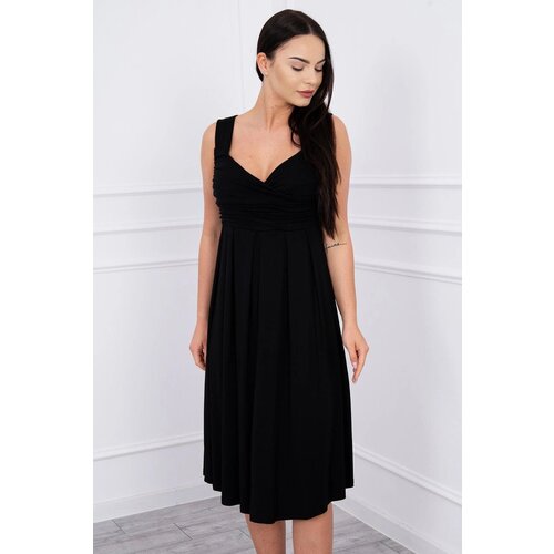 Kesi Black dress with wide straps Slike