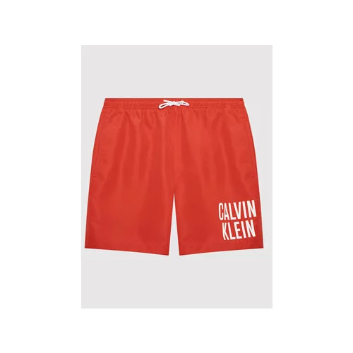 Calvin Klein Swimwear Kopalne hlače Intense Power KV0KV00006 Rdeča Regular Fit