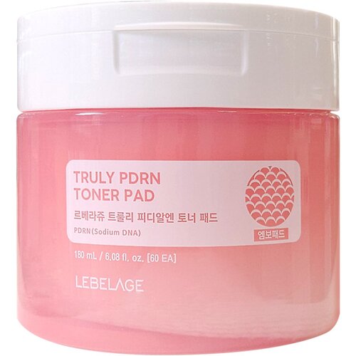 LEBELAGE Truly PDRN Toner Pad 180ml / 60 kom Slike