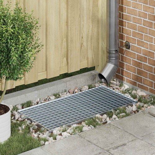 vidaXL Rešetka Srebrno 80 x 40 x 2 cm Vruće pocinčani čelik Cijene