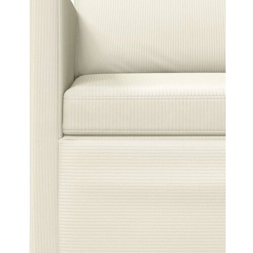  Set sofe 2 pcs Krem Kordura tekstil - Krem Jednostruka + Dvostruka (140 cm) Slike
