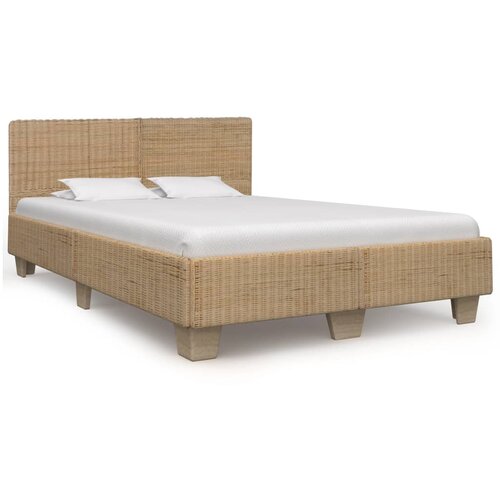 VidaXL Ručno tkani okvir za krevet od pravog ratana 160 x 200 cm Slike