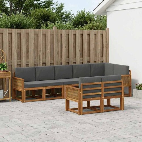  Set vanjskih sofa 8 kom. Prirodna i antracit Poliester Cijene