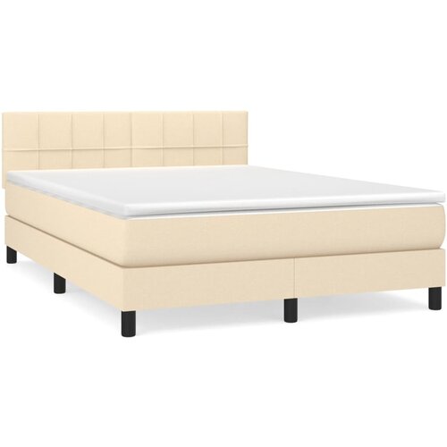 Maison Chic Box spring postelja - Vzmetna postelja z vzmetnico krem 140x200 cm blago SL2214, (21889289) Cene