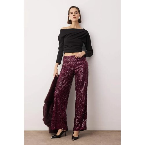 TRENDYOLMILLA ženske pantalone Tpraw26Pl00005, ljubičasta Slike
