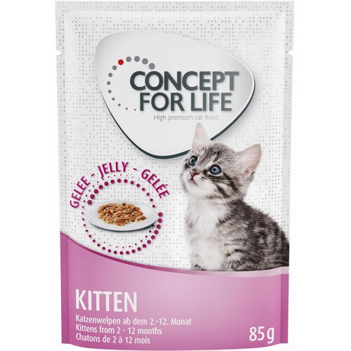 Concept for Life Kitten &ndash; izbolj&scaron;ana receptura! - Kot dopolnilo: Kitten v želeju 12 x 85 g Cijene