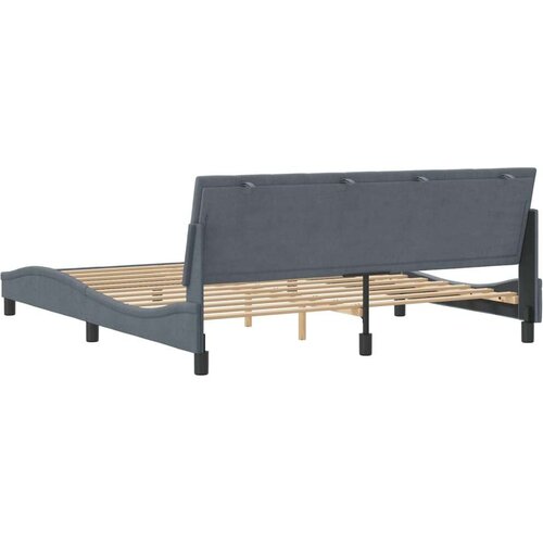  Okvir za krevet s uzglavljem tamnosivi 180x200 cm bar&amp;scaron;unasti Slike