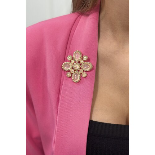 Kesi Floral brooch 2 white Slike