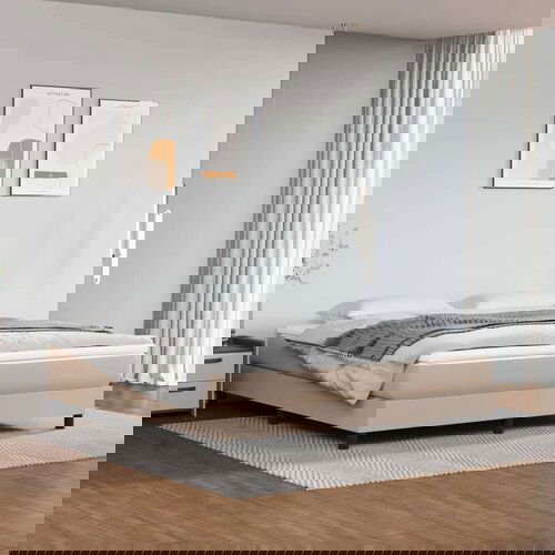  Box spring s madracem cappuccino 180x200 cm umjetna koža Slike
