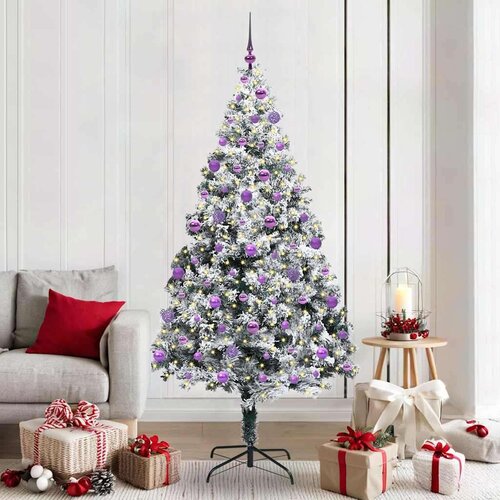 vidaXL Umjetno božićno drvce s 300 LED svjetlima Zelena 210 x 135 cm Cijene