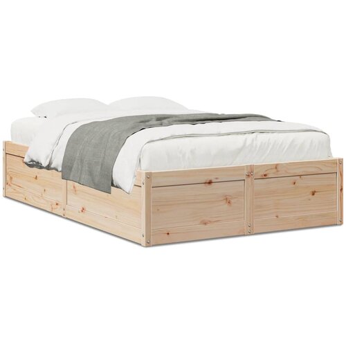 VidaXL Okvir za krevet 120x190 cm masivna borovina Slike
