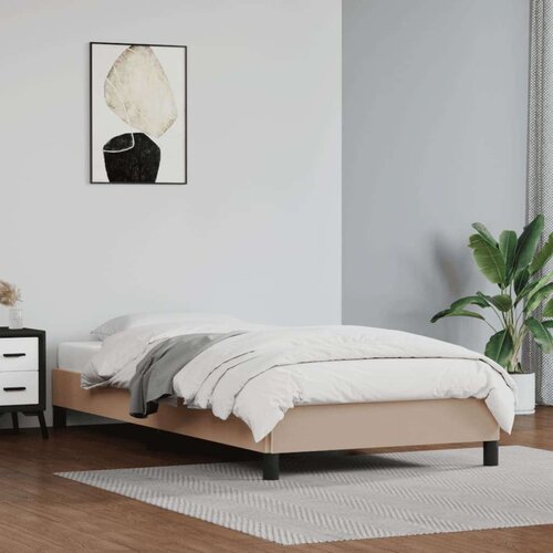  Za krevet boja cappuccina 90x200 cm od umjetne kože Slike
