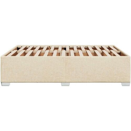 vidaXL Posteljni okvir krem 140x200 cm blago Cene