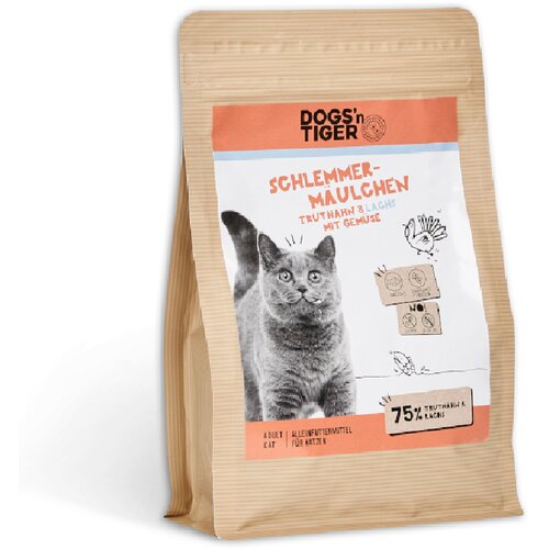 Dogs'n Tiger Cat Adult Schlemmerm&auml;ulchen riba i puretina - 6 x 1,5 kg Cijene