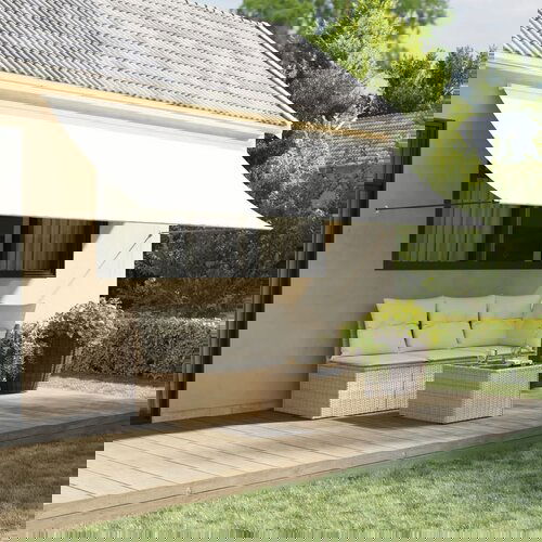 VidaXL Tenda na uvlačenje krem 400 x 150 cm od tkanine i čelika Slike