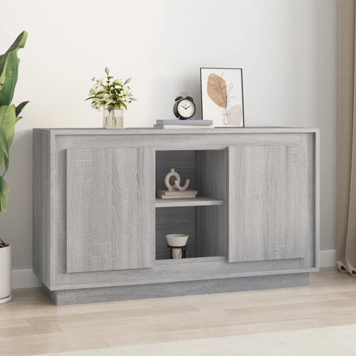 vidaXL Komoda siva sonoma 102x35x60 cm inženirski les Cene
