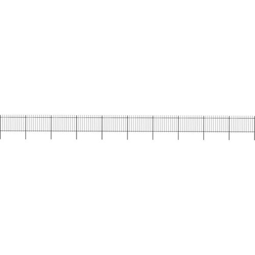  Vrtna ograda s vrhom koplja Čelik 1781 5 x 120 cm Crna - Crna 1 1781.5 cm 120 cm Cene
