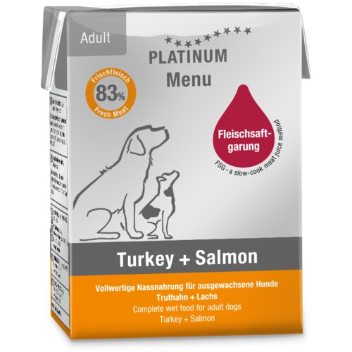 Platinum Menu puretina in losos 185 g tetra-pak Cene