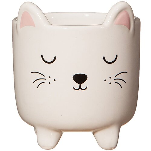 Sass &amp;amp; Belle Kamnit cvetlični lonec &amp;oslash; 7,5 cm Cat &amp;ndash; Slike