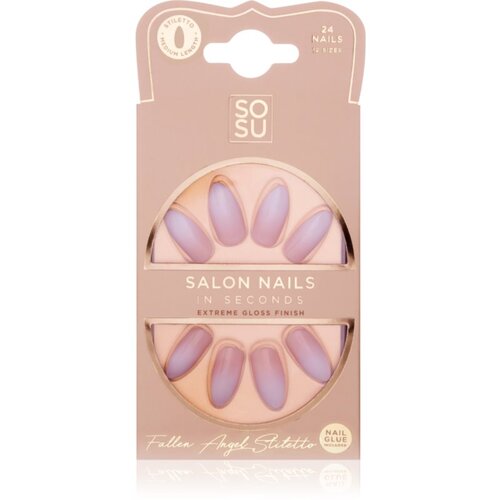 SOSU Cosmetics Salon Nails umetni nohti odtenek Fallen Angel 24 kos Slike