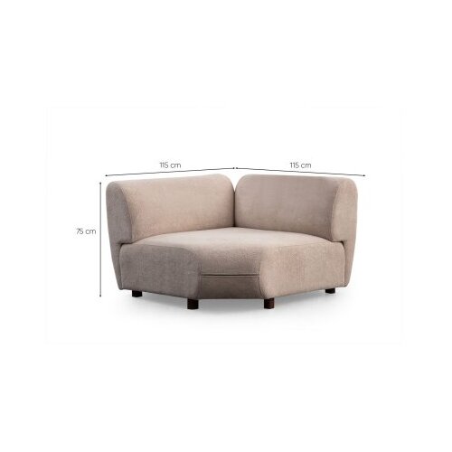 Atelier Del Sofa Kutna garnitura Pavia, 240x240 cm, Krem Slike