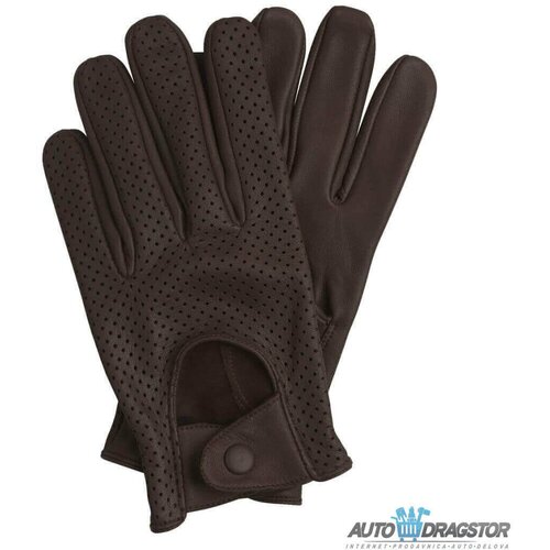SW kožne rukavice za vožnju tamno braon sa rupicama veličina s Cene