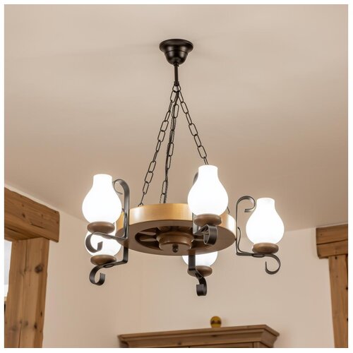  Brilagi - Luster na lancu ROATA 5xE14/40W/230V, prečnik 50 cm, buk/orah Cene