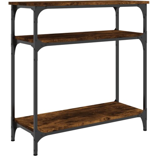 Maison Chic konzolna miza - miza ob steni dimljen hrast 75x29x75 cm inženirski les, (21786643) Cene