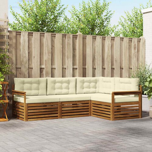  Set vanjskih sofa 4 kom. Prirodna i krem Cene