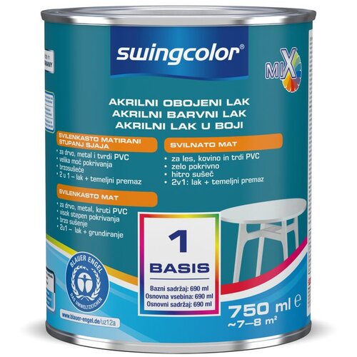 SWINGCOLOR Akrilni barvni lak (bela, svilnato mat, 750 ml) Cene