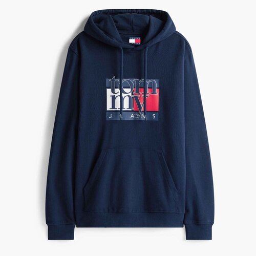 Tommy Jeans TJM REG RWB FLAG HOODIE Plava Slike