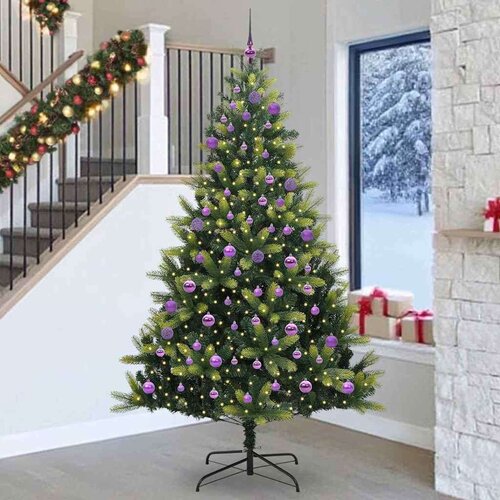 vidaXL Umjetno savitljivo božićno drvce 300 LED-a Zelena 240 cm Cijene