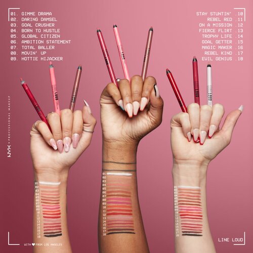 NYX Professional Makeup Line Loud Vegan črtalo za ustnice z mat učinkom odtenek 18 - Evil Genius 1,2 g Slike
