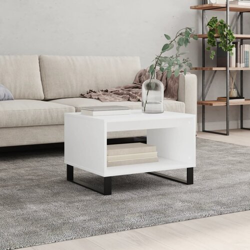  Stolić za kavu bijeli 60 x 50 x 40 cm od konstruiranog drva Cene
