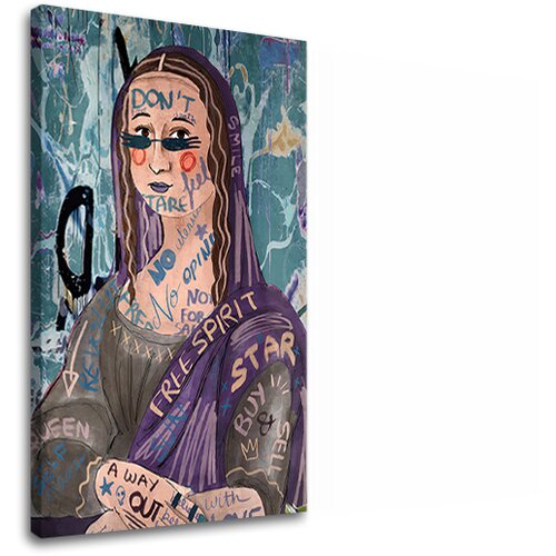  Slike na platnu MONA LISA APSTRAKT 001 (moderne slike na) Cijene