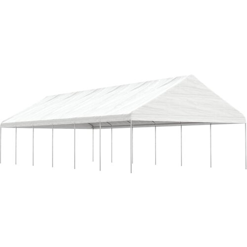 vidaXL Paviljon s streho bel 13,38x5,88x3,75 m polietilen Cene