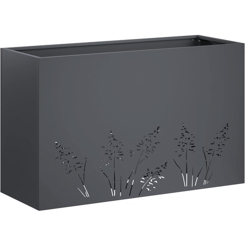  Vrtna saksija Antracit 80 x 20 x 49 cm Čelična vrata Slike