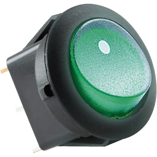Use Svijetleći prekidač, 12 V, AKV 12, Zeleni Slike