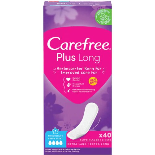 Carefree dnevni ulošci plus long fresh, 40 komada Cene